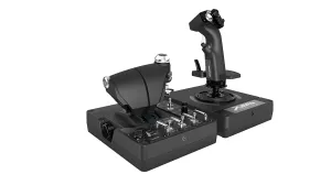 Logitech G X56 H.O.T.A.S Throttle and Joystick Flight Simulator Game Controller, 4 Spring Options,  189 Programmable Controls, RGB Lighting, 2x USB, PC - Black