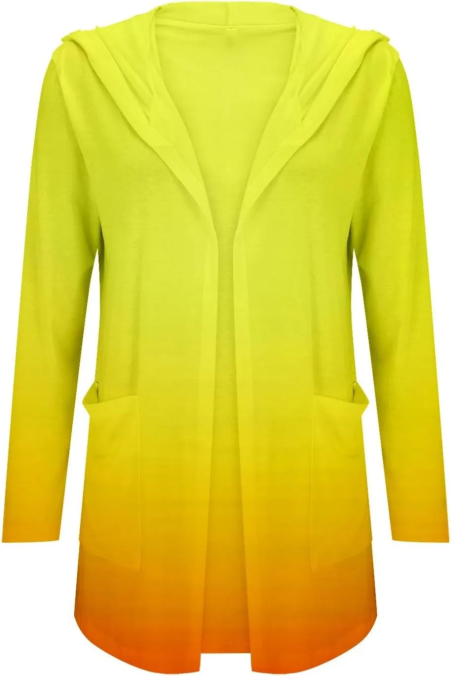Long Cardigans Sweaters for Women, 2024 Fall Lightweight Trendy Casual Comfy, Open Front Hooded Cardigans with Pocket