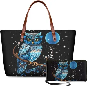 Lotusorchid Purse and Wallet Set, Large Tote and Wallet Set for Women, Lightweight Purses Set