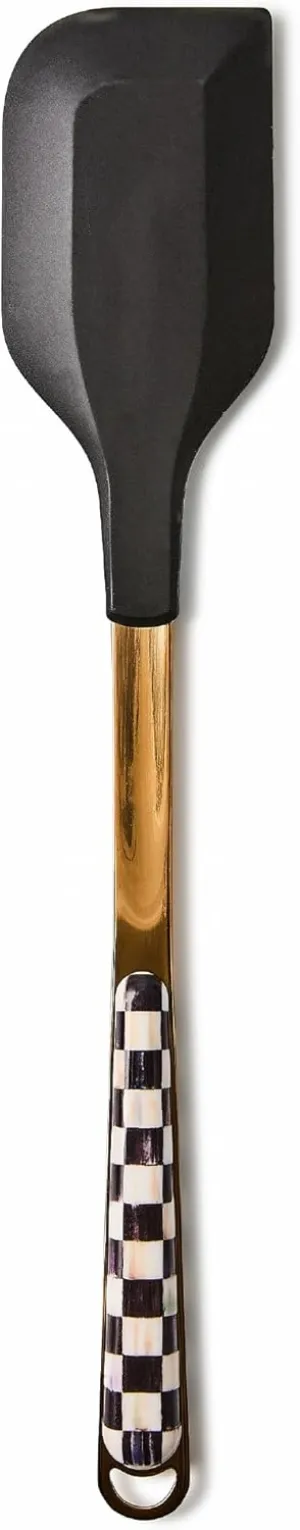 MACKENZIE-CHILDS Kitchen Spatula, Silicone Spatula for Cooking, Black-and-White Courtly Check