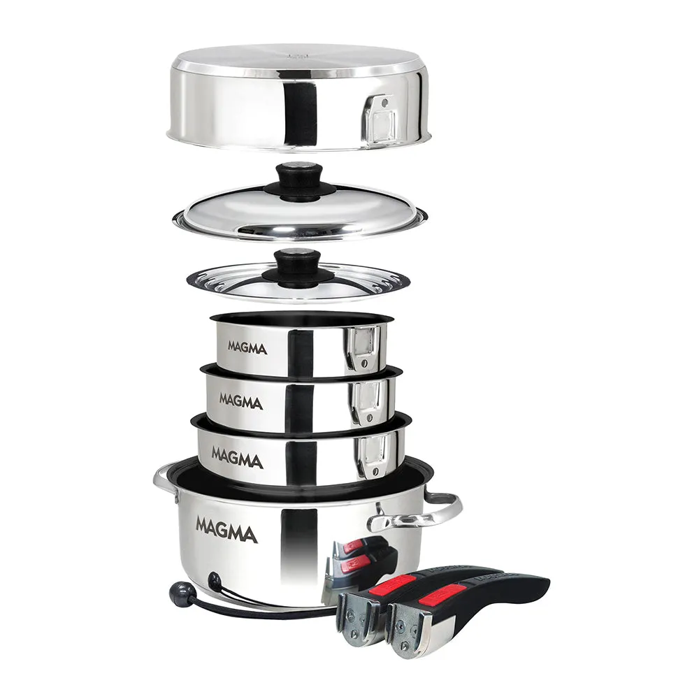 Magma Kitchenware - Induction Non-Stick Cookware Set (10 Piece) - Stainless Steel
