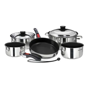 Magma Kitchenware - Induction Non-Stick Cookware Set (10 Piece) - Stainless Steel