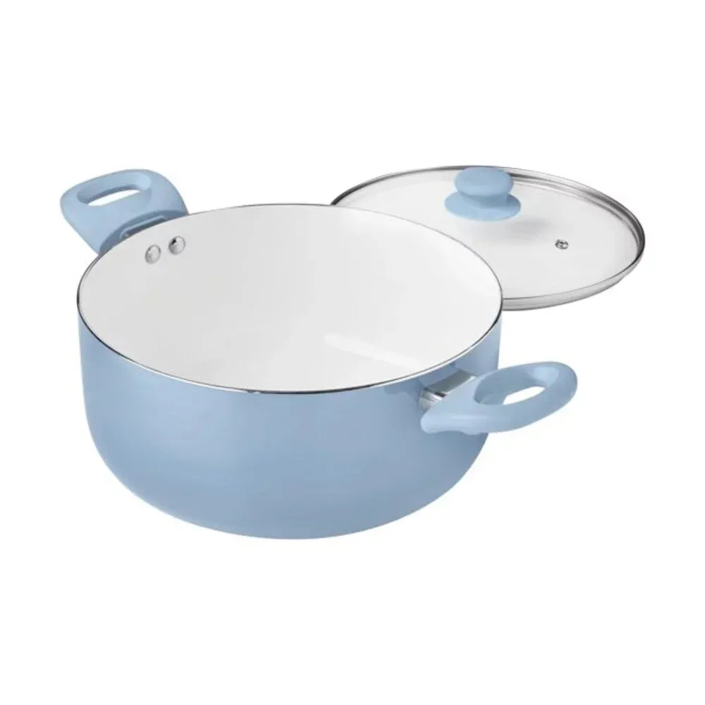 Mainstays Blue Linen Ceramic Cookware