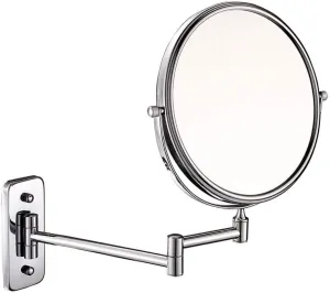 Makeup Mirror Wall Mounted, 10X Magnification Bathroom Shaving Mirror Double-Sided Round Magnifying Vanity Swivel Mirror