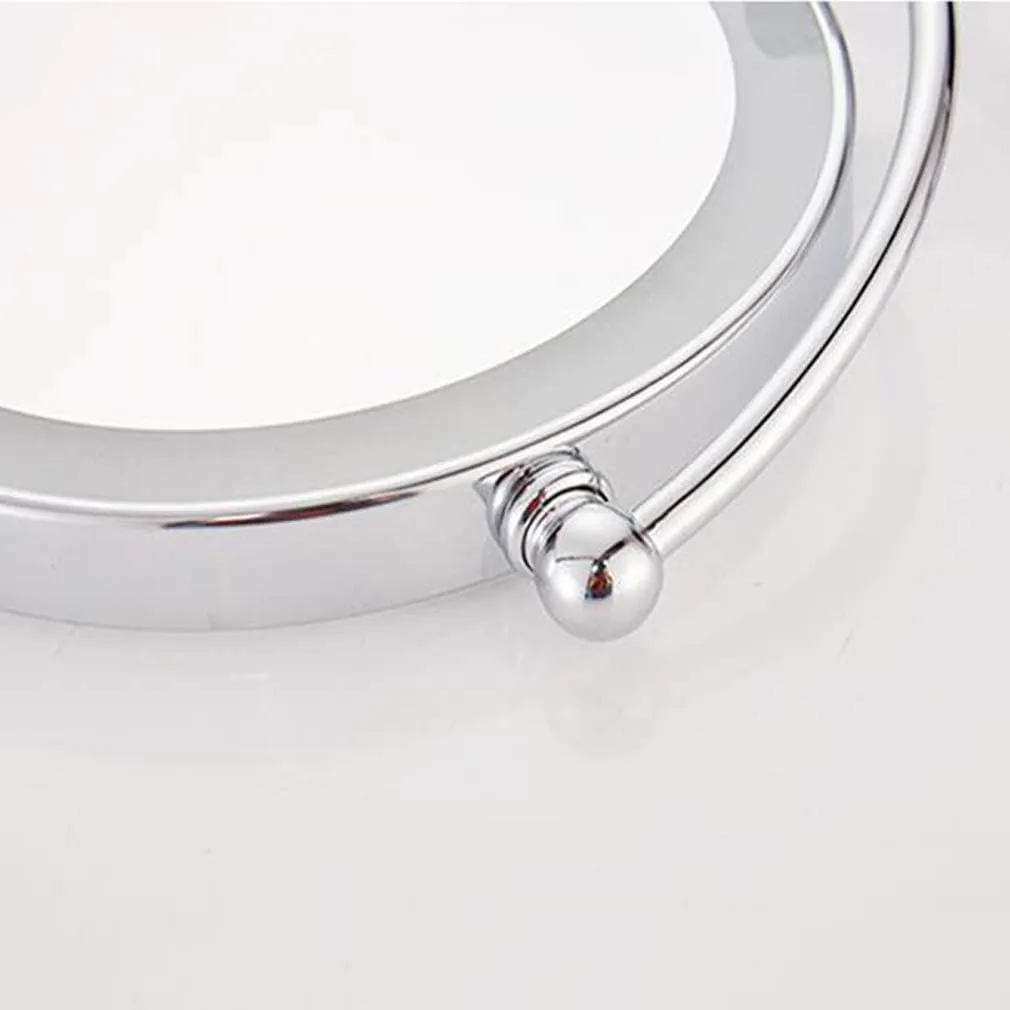 Makeup Vanity Mirror with Lights,Two-Sided Wall Mounted Cosmetic Mirror 3X Magnification Extendable Beauty Mirror 360° Swivel Bathroom Mirror,Silver (