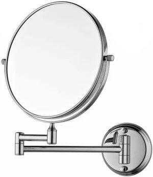 Makeup Vanity Mirror,Two-Sided Wall Mounted Beauty Mirror 3X Magnification Cosmetic Mirror 360°Swivel Extendable Bathroom Mirror,Silver
