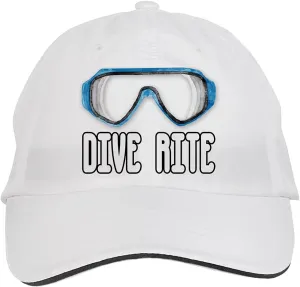 Makoroni - Dive RITE Scuba Diving Hat Adjustable Cap, DesO40 White