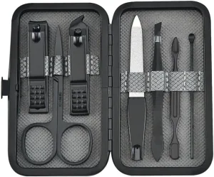 Manicure Cutters Nail Clipper Set Stainless Steel Household Pedicure Multifunction Nail Scissors Tool Portable Travel,Gray 7,Piece Set