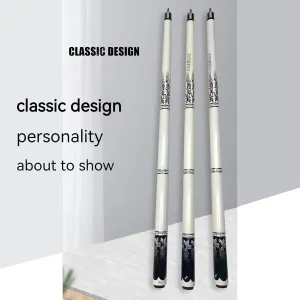 Maple Pool Cue Set with Chinese Black Eight Cue, Small, Middle, and Big Heads - Perfect for American Nine Ball(Color:Big,Size:Rod Box)