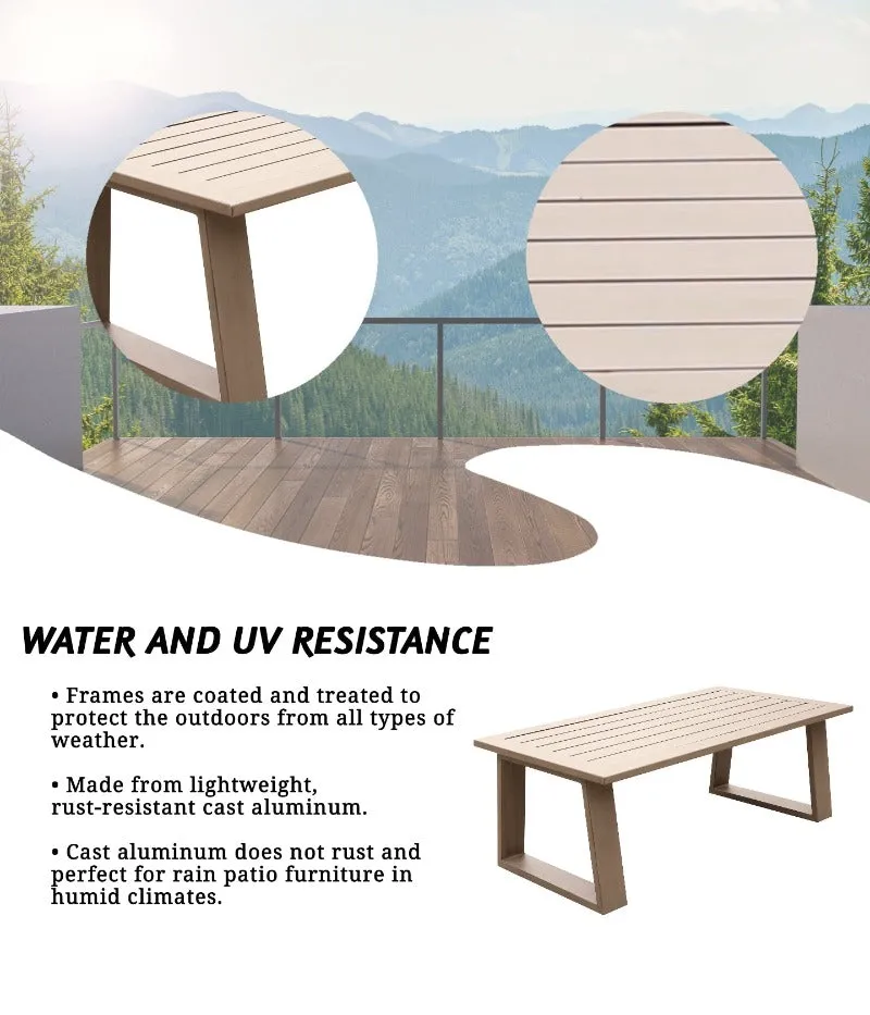 Marativa 28’’x50’â€?Aluminum Coffee Table Best Indoor & Outdoor Patio Furniture