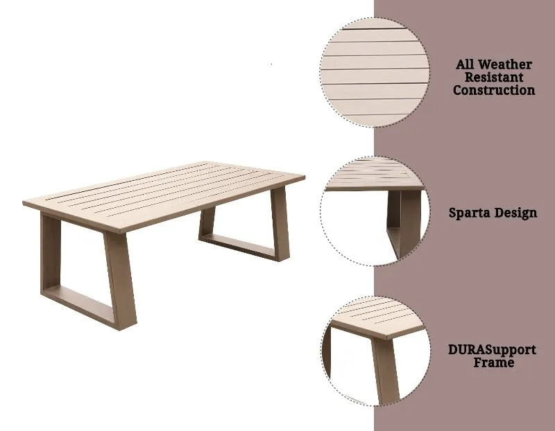 Marativa 28’’x50’â€?Aluminum Coffee Table Best Indoor & Outdoor Patio Furniture