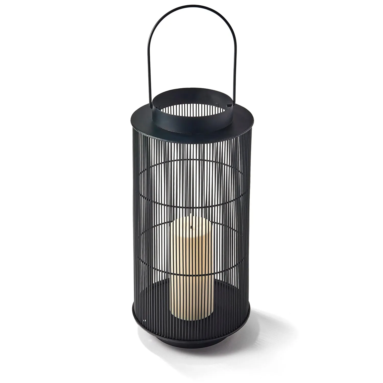 Mariposa Metal Lantern with Flameless Candle, Large