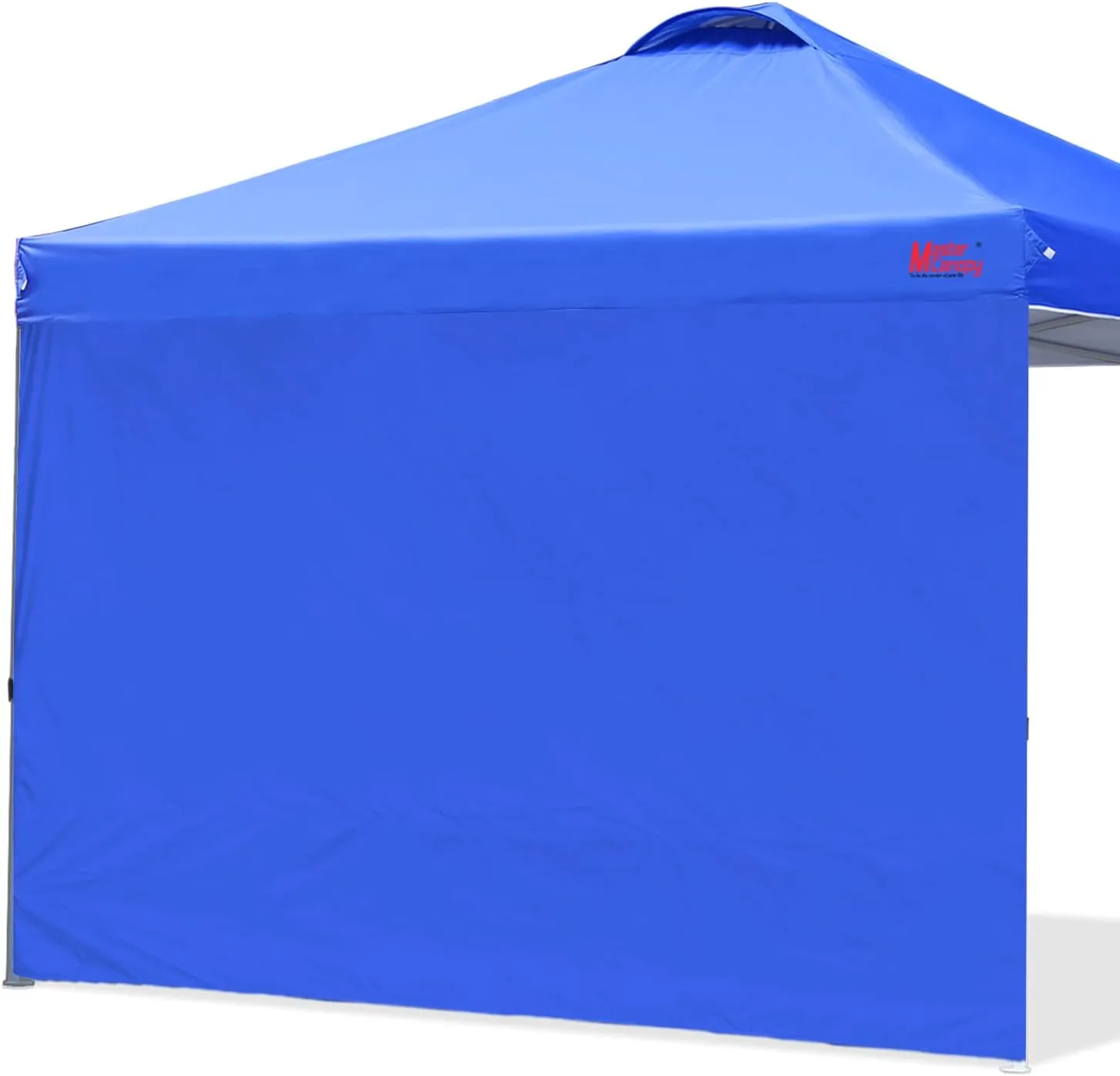 MASTERCANOPY Durable Pop-up Canopy Tent with 1 Sidewall (10'x10',Blue)