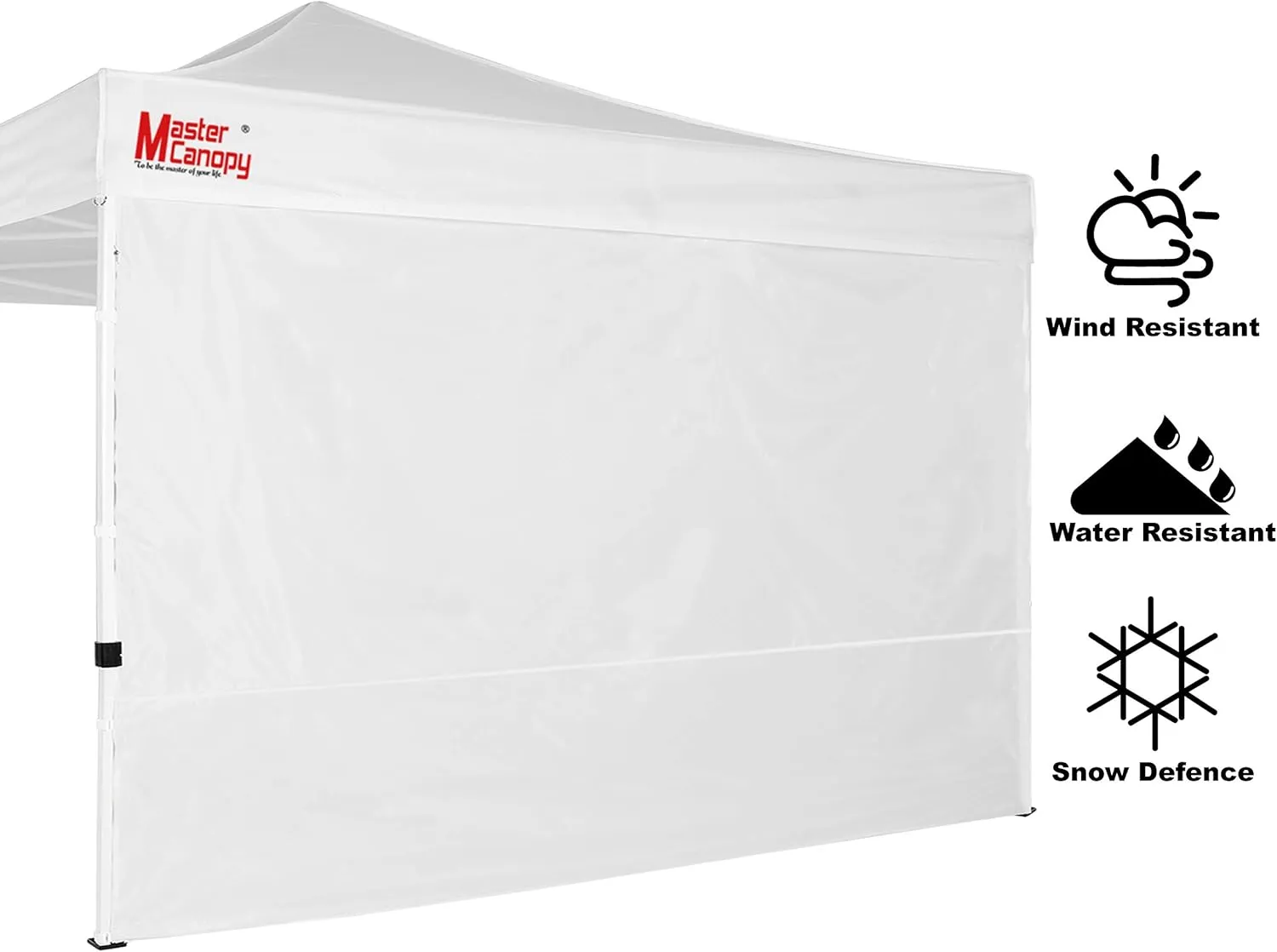 MASTERCANOPY Instant Canopy Tent Sidewall for 12x12 Pop Up Canopy, 1 Piece, White
