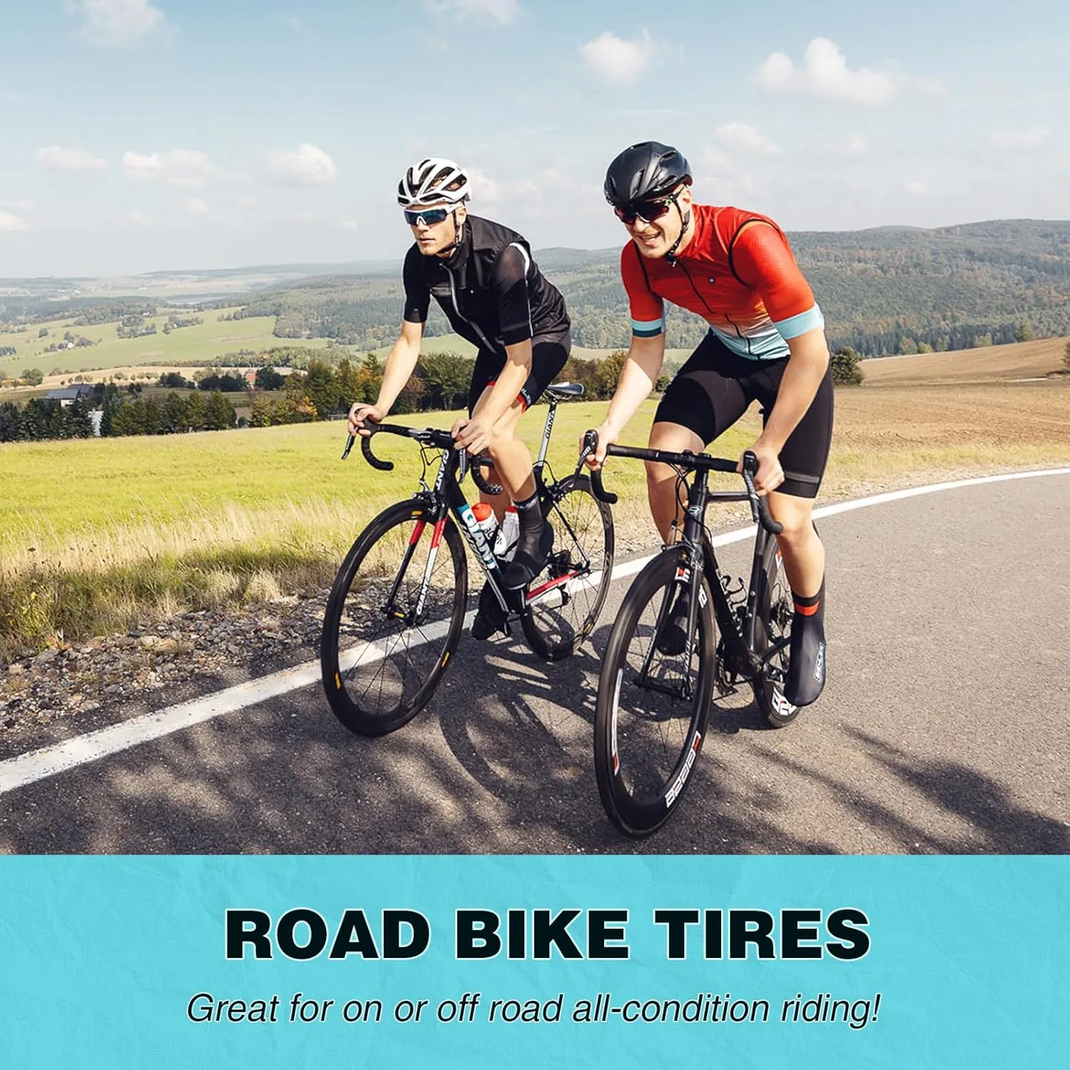 MEGHNA 700C Road Bike Tire Foldable 700 x 28C/32C Tire for Road Racing 28-622mm/32-622mm Fast Rolling Tire Replacement for Road Bicycle Hybrid Bike Commuter Bike