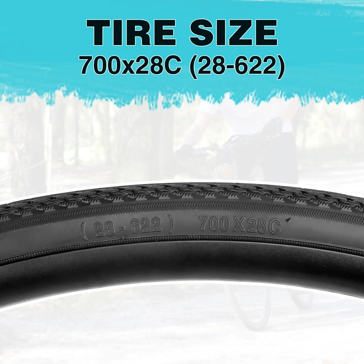 MEGHNA 700C Road Bike Tire Foldable 700 x 28C/32C Tire for Road Racing 28-622mm/32-622mm Fast Rolling Tire Replacement for Road Bicycle Hybrid Bike Commuter Bike