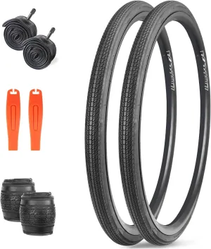 MEGHNA 700C Road Bike Tire Foldable 700 x 28C/32C Tire for Road Racing 28-622mm/32-622mm Fast Rolling Tire Replacement for Road Bicycle Hybrid Bike Commuter Bike