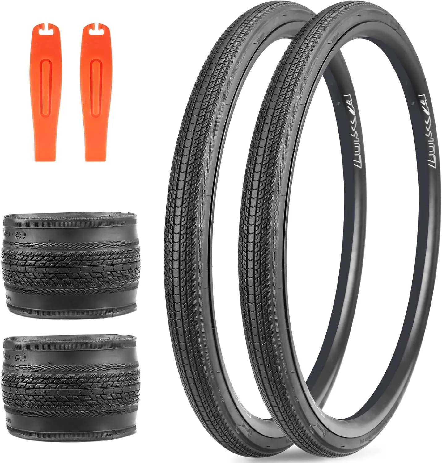 MEGHNA Bike Tire 700C Road Bike Foldable 700 x 35C Tire for Road Racing Fast Rolling 37-622mm Replacement Tire for Road Bicycle Fixed Gear Bike Gravel Bike Hybrid Bike (700 x 35C - 2 Pack)
