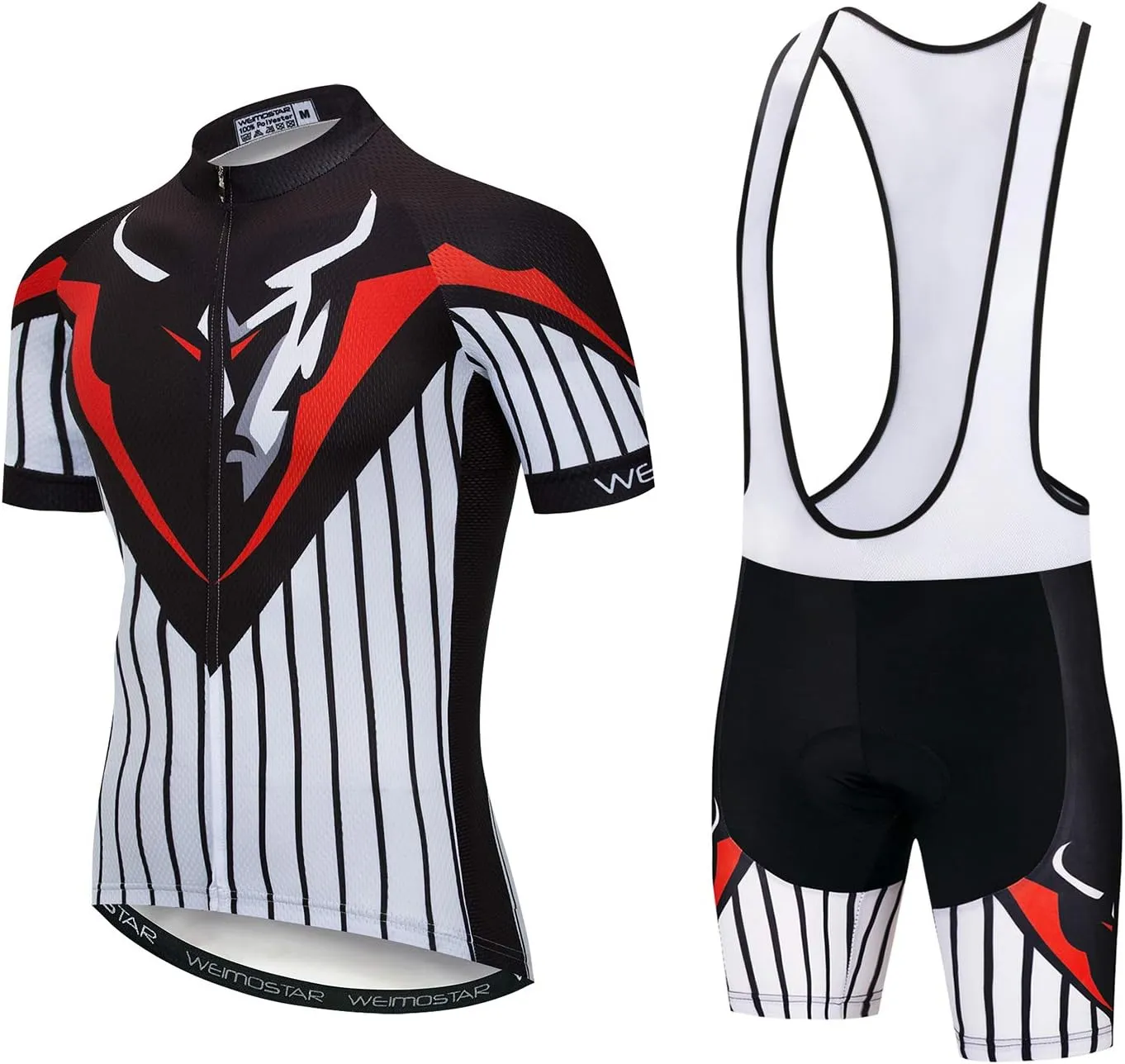 Men's Cycling Jersey and Shorts Set Short Sleeved Bike Jersey and Shorts Mountain Clothing Summer Wear Quick-Dry