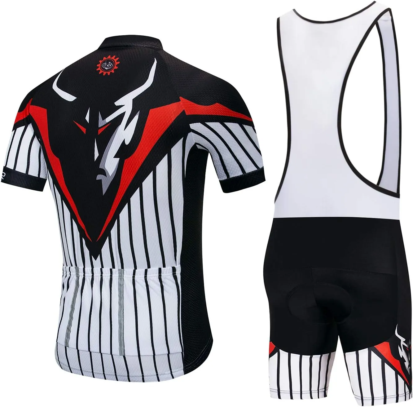 Men's Cycling Jersey and Shorts Set Short Sleeved Bike Jersey and Shorts Mountain Clothing Summer Wear Quick-Dry