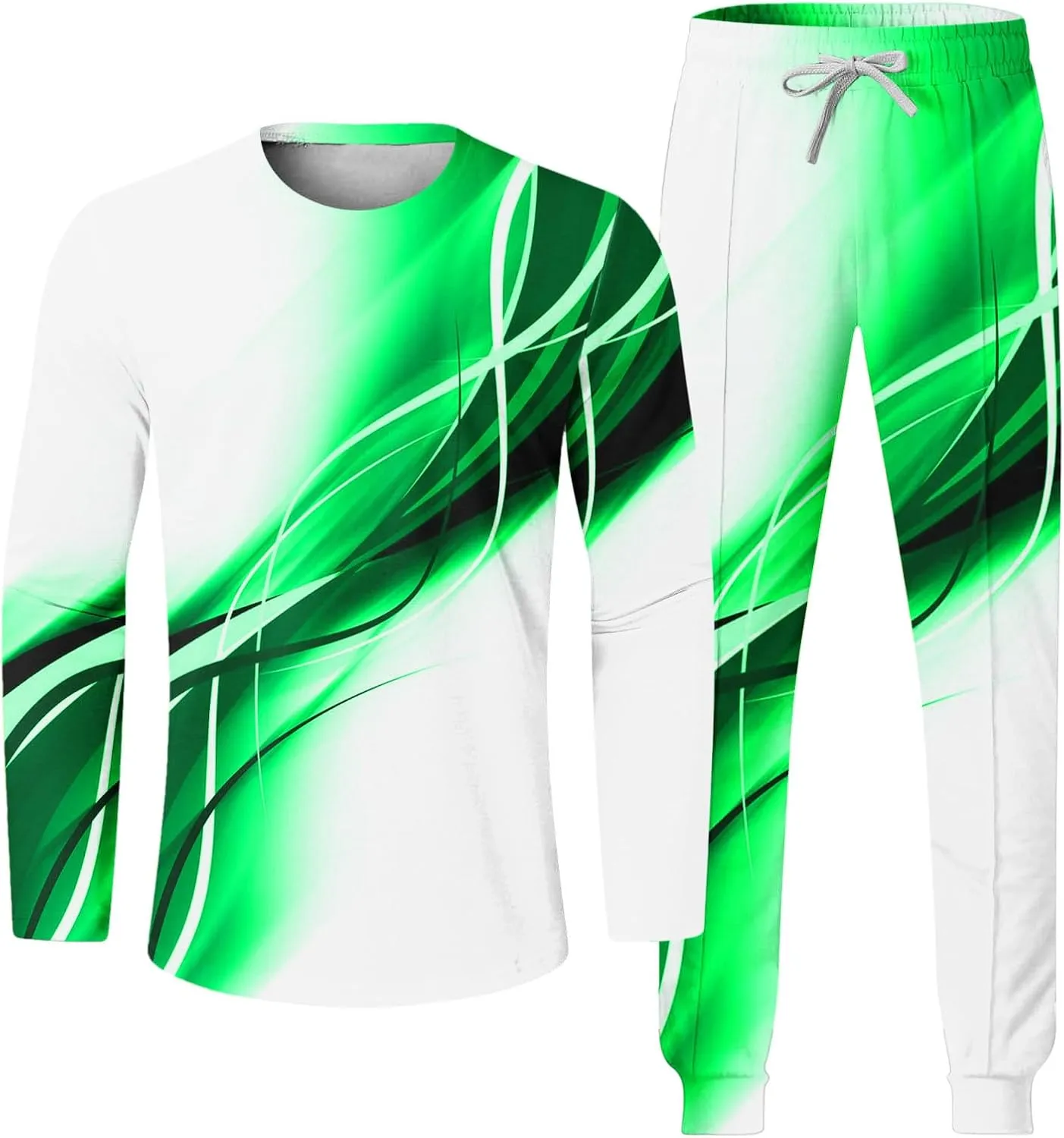 Men's Tracksuits Outfits Set 2 Piece Jogging Suits Casual Crewneck Pullover Sport Pants Running Sports Sweatsuit