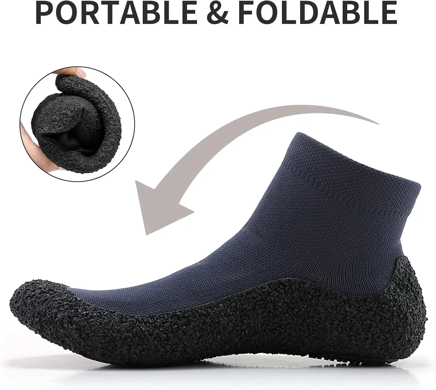 Mens Womens Barefoot Sock Shoes Minimalist Zero Drop Walking Shoes Comfortable Lightweight Ultra Portable Non Slip Multi-Purpose Fitness Workout Yoga Shoes