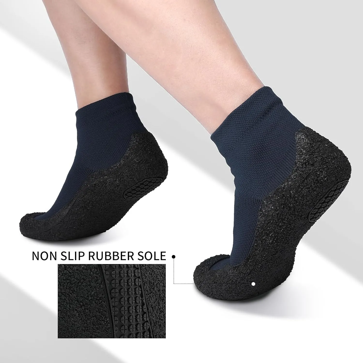 Mens Womens Barefoot Sock Shoes Minimalist Zero Drop Walking Shoes Comfortable Lightweight Ultra Portable Non Slip Multi-Purpose Fitness Workout Yoga Shoes