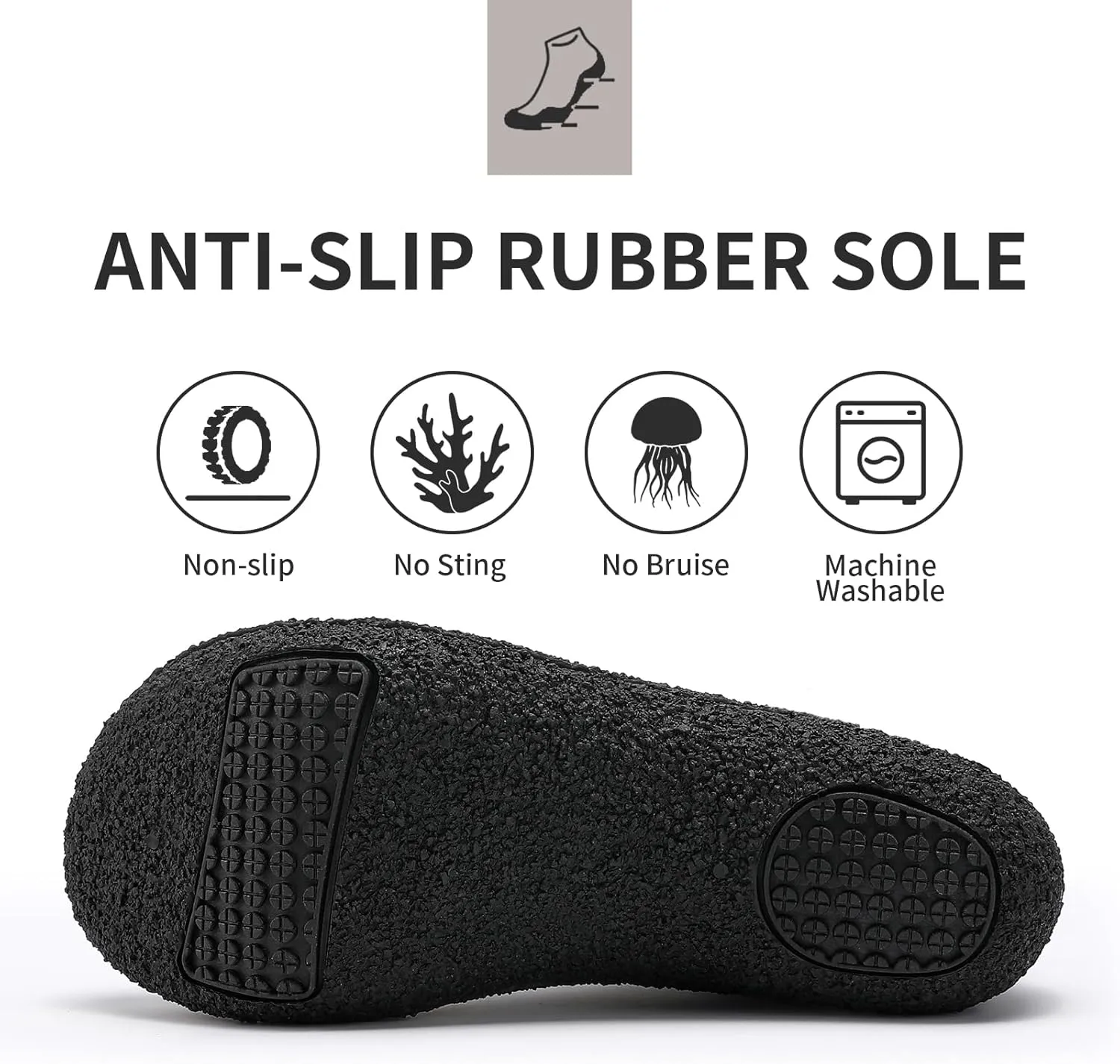 Mens Womens Barefoot Sock Shoes Minimalist Zero Drop Walking Shoes Comfortable Lightweight Ultra Portable Non Slip Multi-Purpose Fitness Workout Yoga Shoes