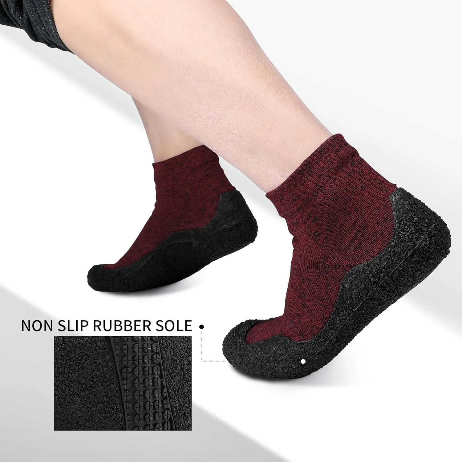 Mens Womens Barefoot Sock Shoes Minimalist Zero Drop Walking Shoes Comfortable Lightweight Ultra Portable Non Slip Multi-Purpose Fitness Workout Yoga Shoes