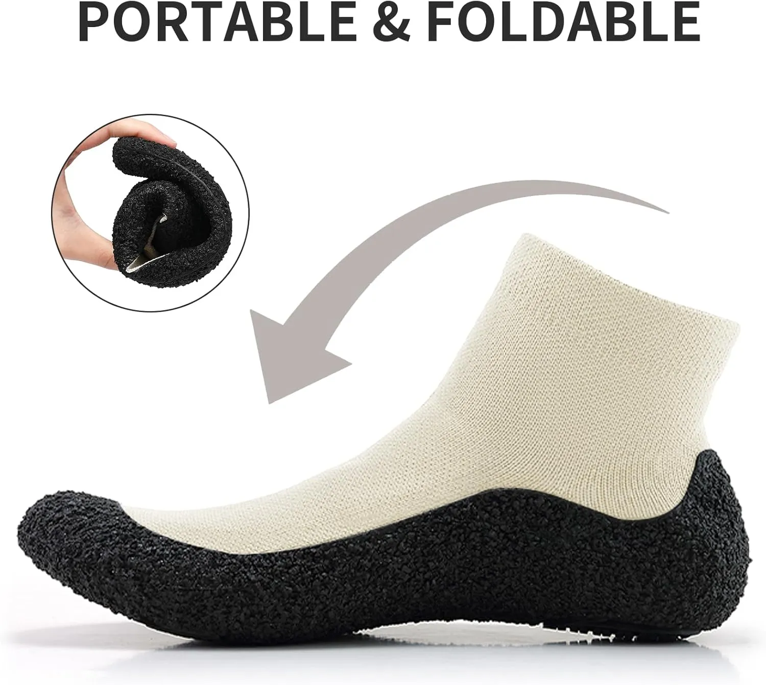 Mens Womens Barefoot Sock Shoes Minimalist Zero Drop Walking Shoes Comfortable Lightweight Ultra Portable Non Slip Multi-Purpose Fitness Workout Yoga Shoes