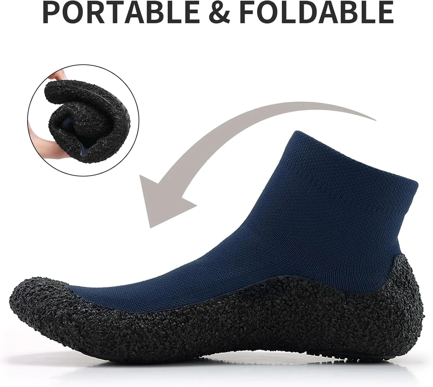 Mens Womens Barefoot Sock Shoes Minimalist Zero Drop Walking Shoes Comfortable Lightweight Ultra Portable Non Slip Multi-Purpose Fitness Workout Yoga Shoes