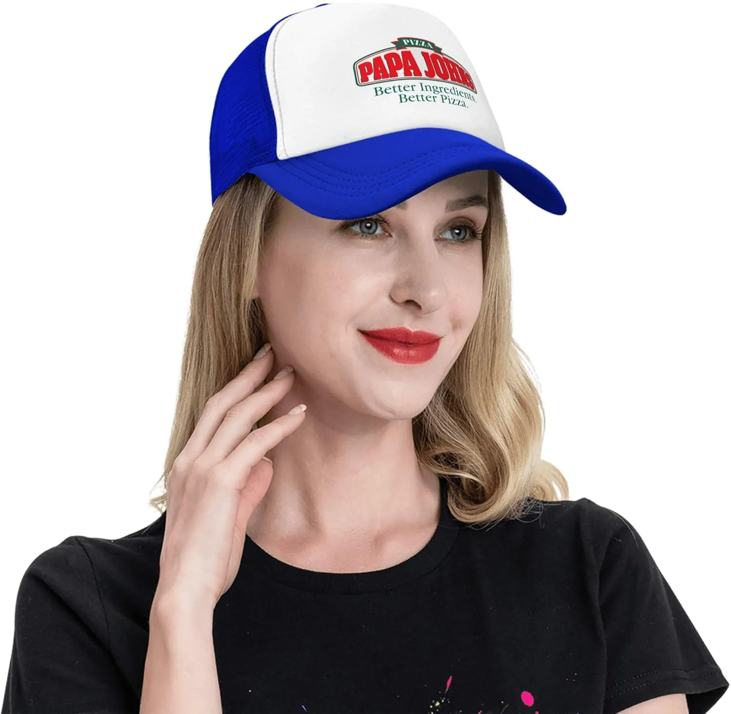 Men's Women's Logo Graphic Mesh Baseball Caps Adjustable Trucker Dad Caps Work Hat for Adult Unisex Women Men
