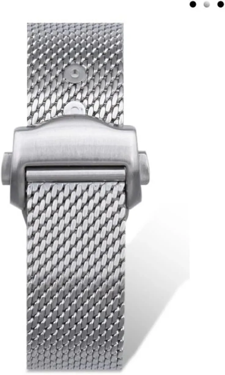 Mesh Stainless Steel Watch Strap 20mm Bracelet Metal Quick Release Adjustable Folding Buckle Men Women Band