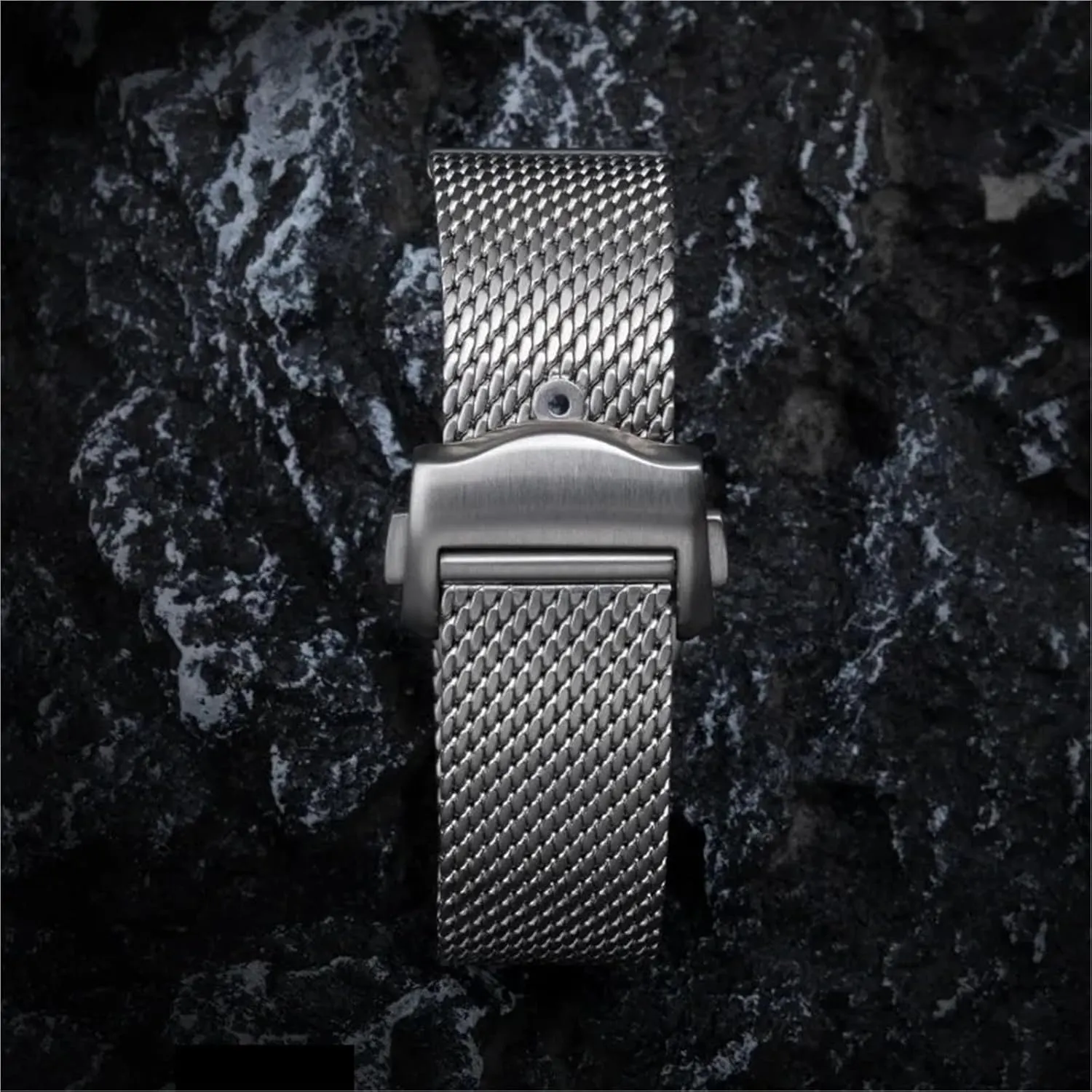 Mesh Stainless Steel Watch Strap 20mm Bracelet Metal Quick Release Adjustable Folding Buckle Men Women Band