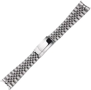 Metal Bracelet Strap 20mm 21mm Solid Stainless Steel Strap for Smart Watch Traditional Watch Men Women Universal Folding Buckle Watch Accessories