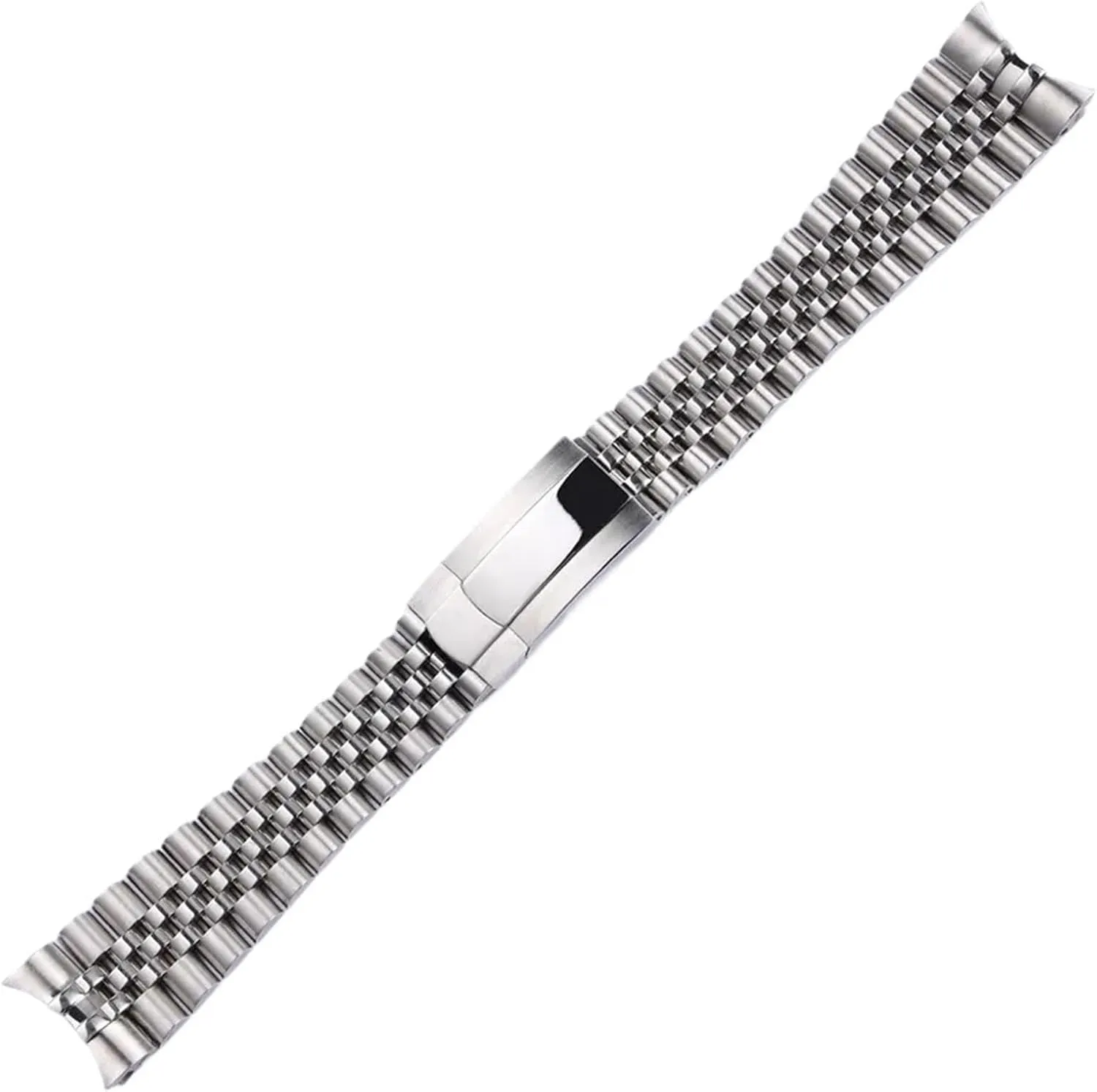 Metal Bracelet Strap 20mm 21mm Solid Stainless Steel Strap for Smart Watch Traditional Watch Men Women Universal Folding Buckle Watch Accessories