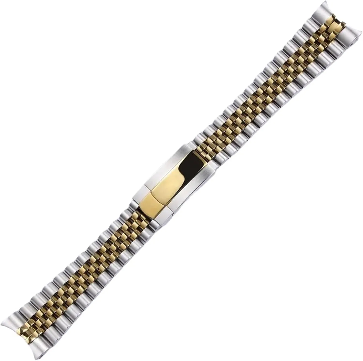 Metal Bracelet Strap 20mm 21mm Solid Stainless Steel Strap for Smart Watch Traditional Watch Men Women Universal Folding Buckle Watch Accessories
