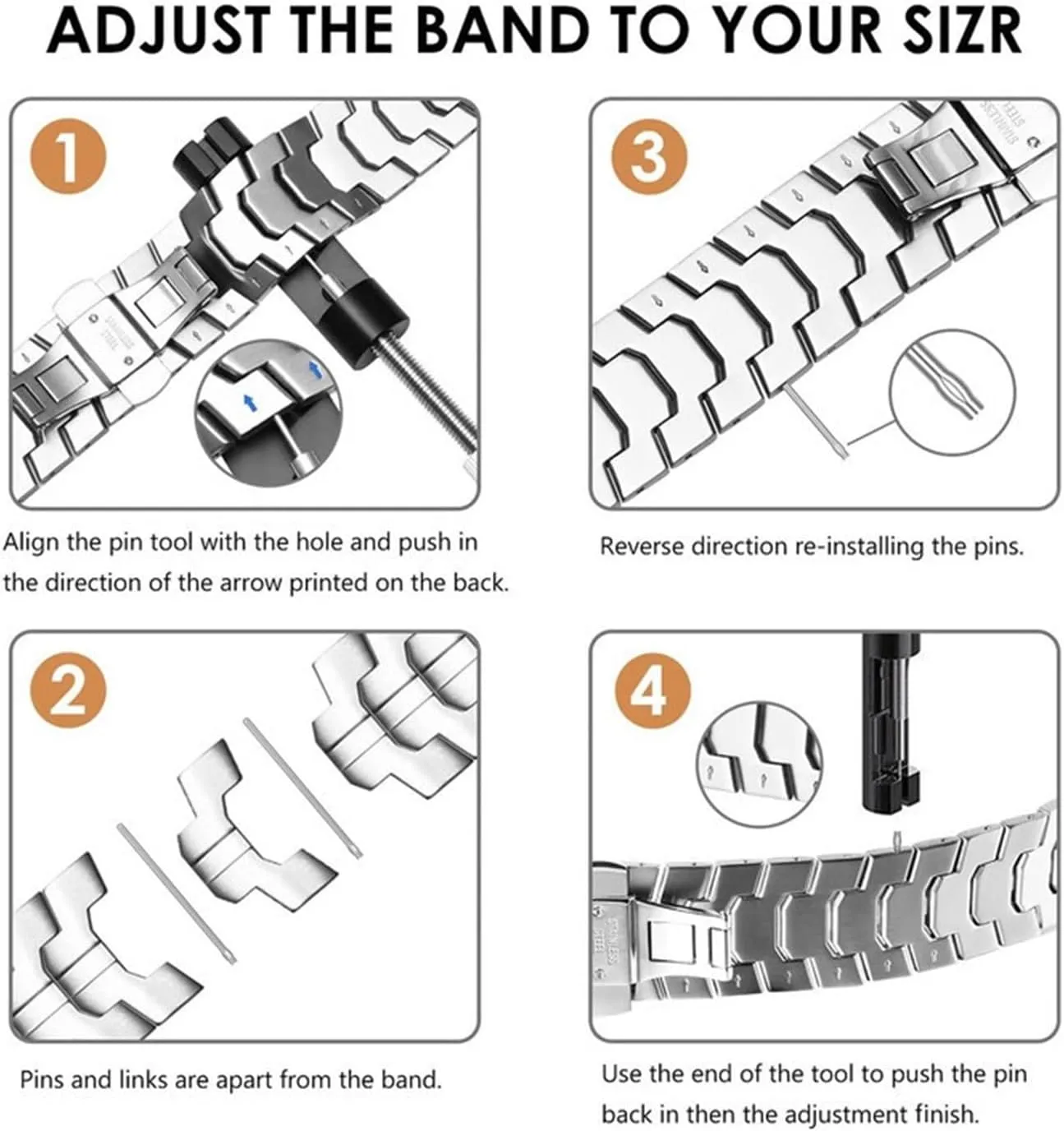 Metal Strap For Huawei Watch Fit4 Pro Adjustable Bracelet Wristband For Huawei Watch Fit 3 4 Stainless Steel Band Accessories