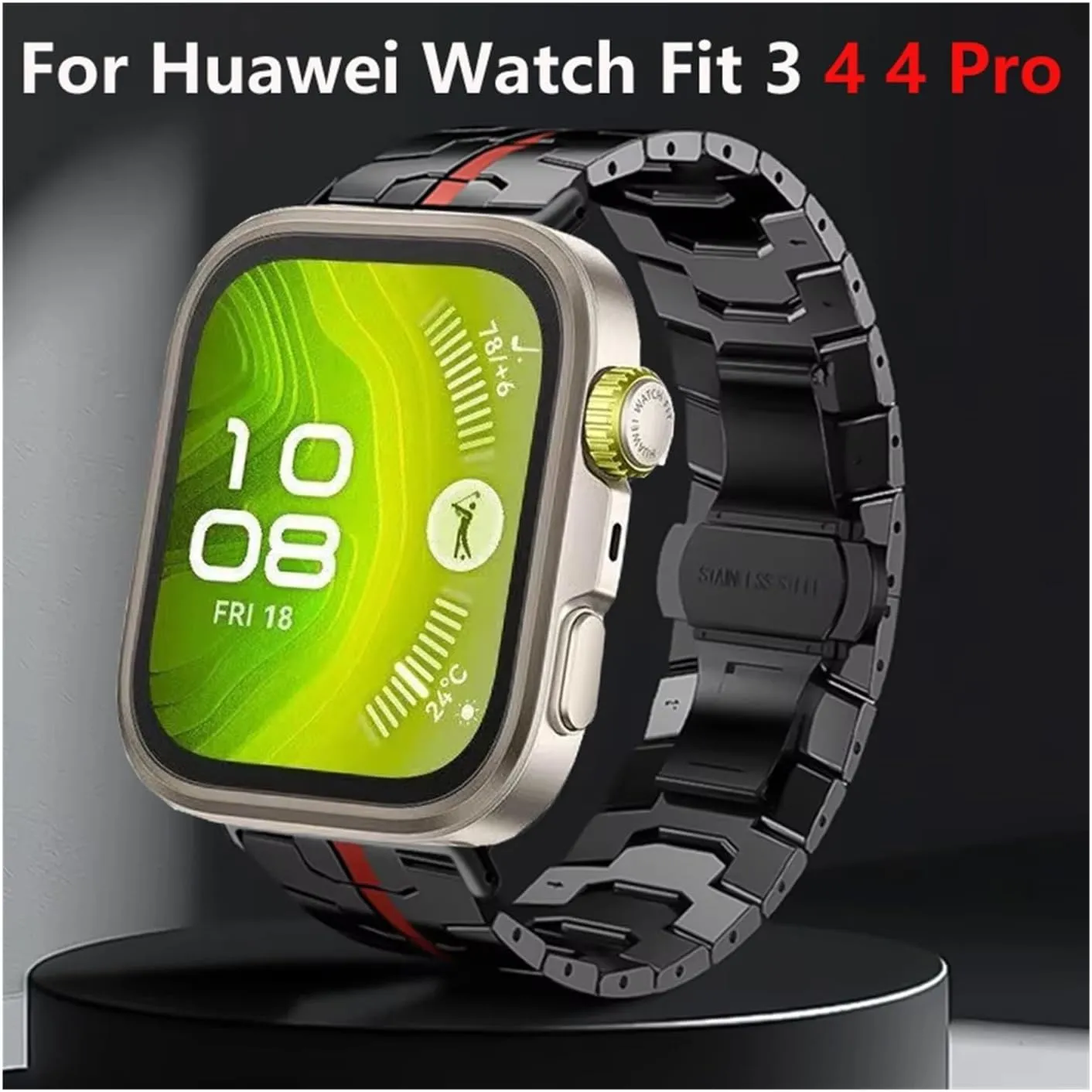 Metal Strap For Huawei Watch Fit4 Pro Adjustable Bracelet Wristband For Huawei Watch Fit 3 4 Stainless Steel Band Accessories