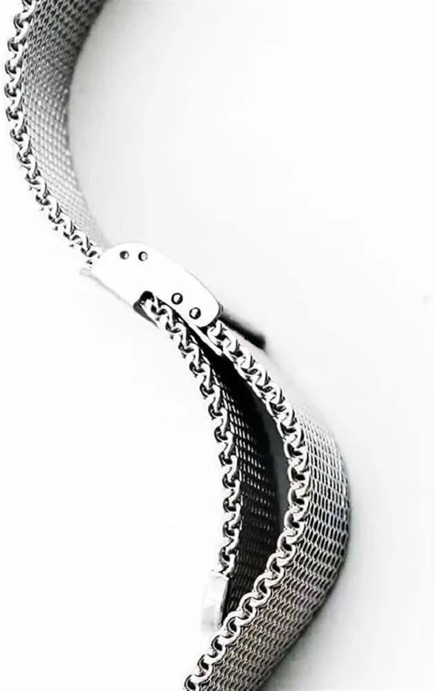 Metal Watch Straps，Brushed Solid Quick Release Metal Watch Strap Watch straps Precision Steel 18mm 20mm 22mm 24mm 1.0 Thick Wire Mesh Strap Adjustable Length Watch Accessories