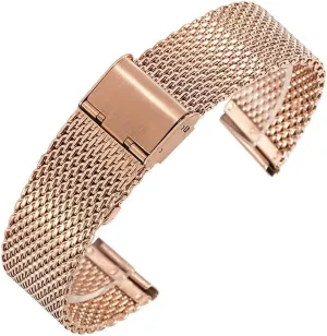 Metal Watch Straps，Brushed Solid Quick Release Metal Watch Strap Watch straps Precision Steel 18mm 20mm 22mm 24mm 1.0 Thick Wire Mesh Strap Adjustable Length Watch Accessories