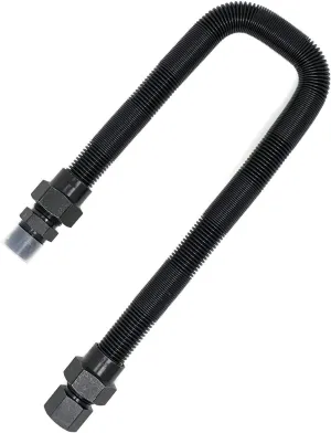 Midwest Hearth 3/4" Whistle Free Gas Flex Line for Fire Pit - Black (24" Long)