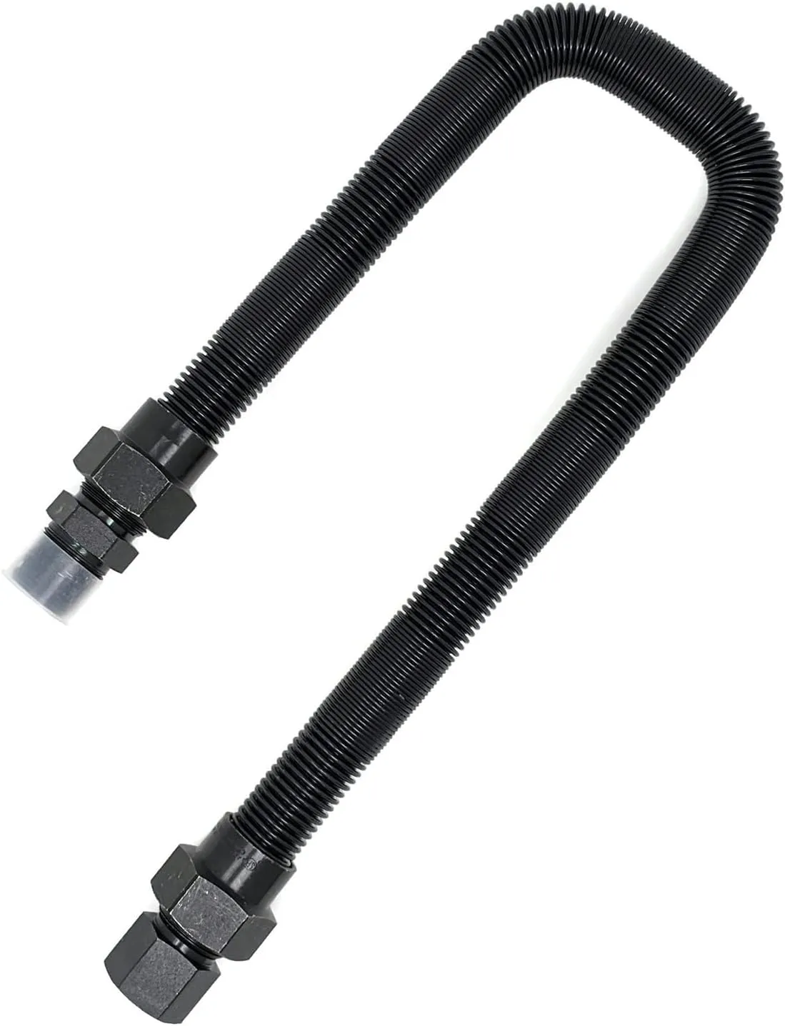 Midwest Hearth 3/4" Whistle Free Gas Flex Line for Fire Pit - Black (24" Long)