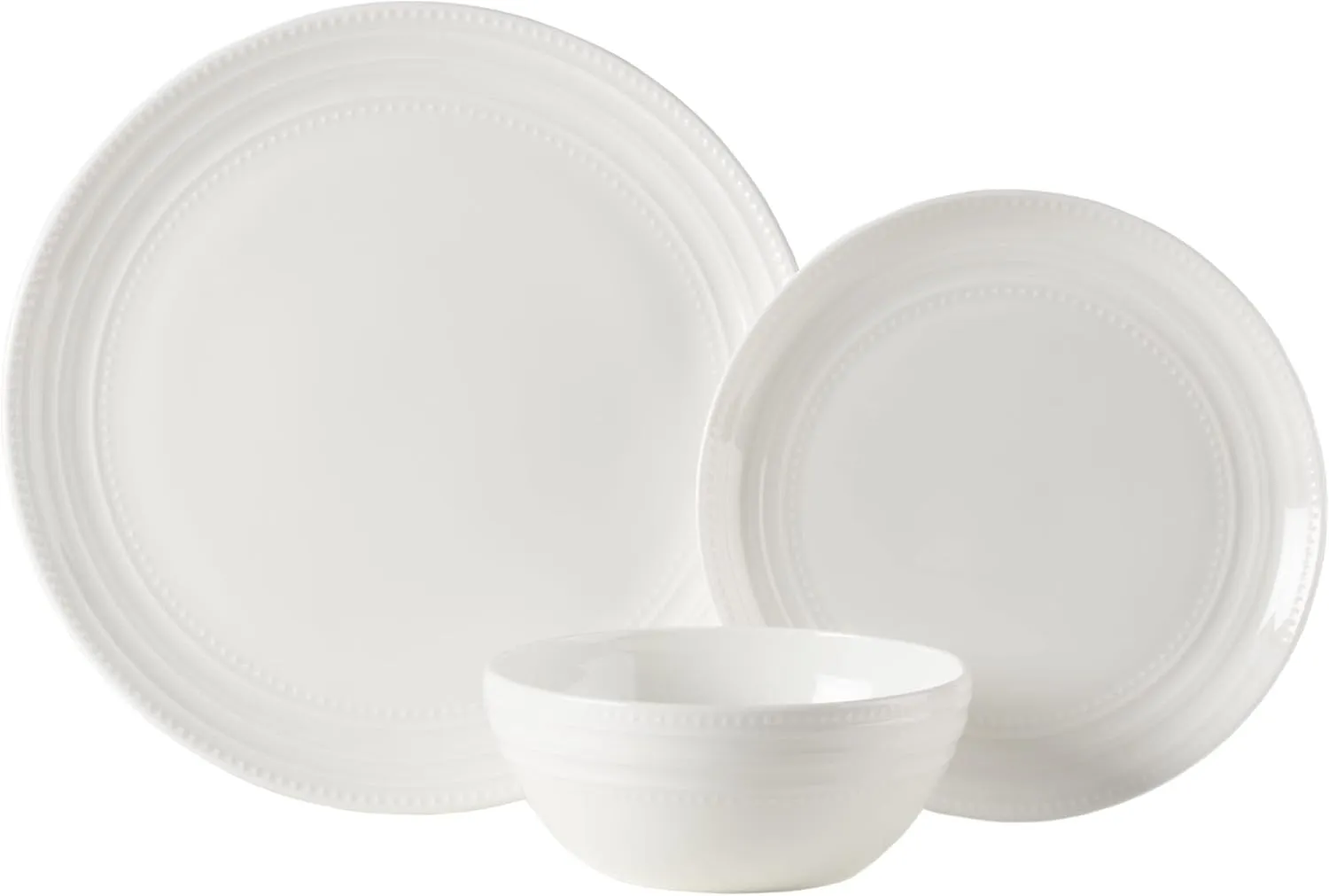 Mikasa Kamryn Vegan Bone Chip Resistant 12 Piece Dinnerware Set, Service for 4
