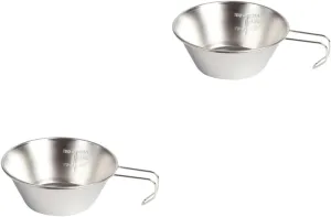 Mikikit Stainless Steel Salad Bowl Foldable Cups Portable Water Camping Mug Camping Accessories Wine Cup