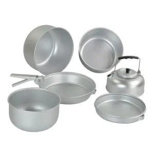 MIL-TEC camping cookware outdoor camping cooking set pan pot kettle aluminum set