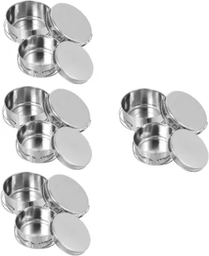 Milisten Stainless Steel Cooking Pot Pan for Outdoor Camping Picnic Hiking Stackable Design with Handle Durable