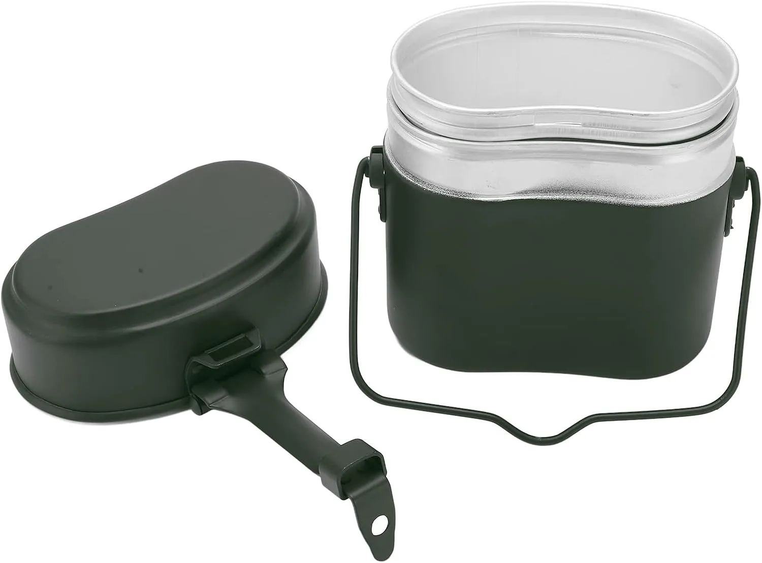 Military Mess Tin,Alumilum Camping Cookware Mess Kit Survival Cookware Set for Camping, Hiking, Outdoor Cooking
