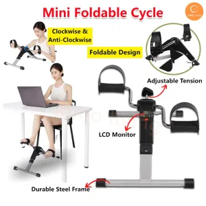 Mini Foldable Cycle Cardio Fitness Rehabilitation Mobility Trainer Physiotherapy