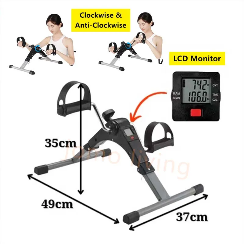 Mini Foldable Cycle Cardio Fitness Rehabilitation Mobility Trainer Physiotherapy